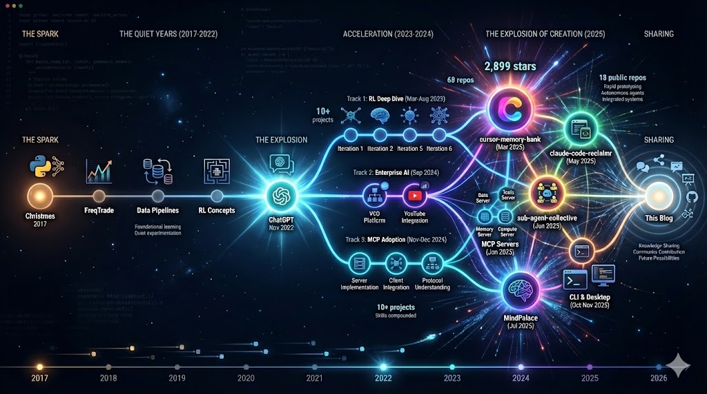 My AI journey: 68 repositories from Christmas 2017 to today